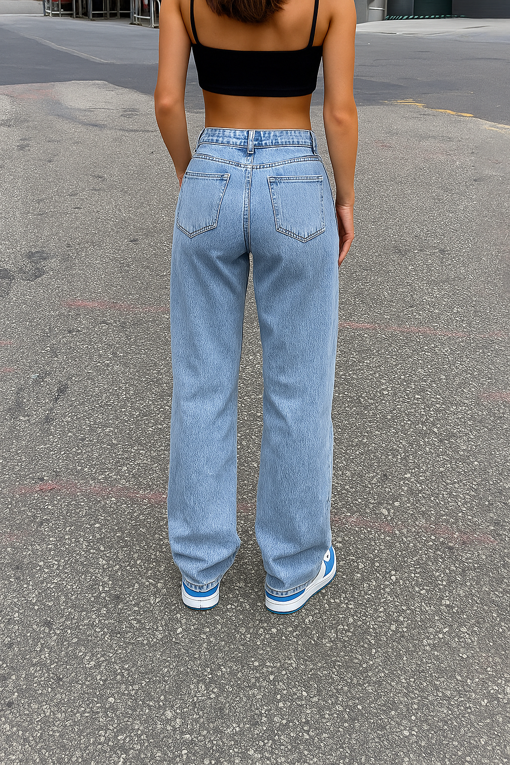 Betti | Vintage Baggy Jeans met Rechte Pijpen