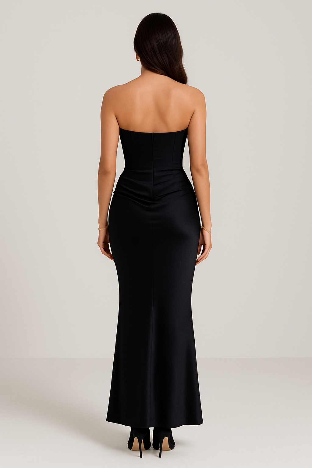 Abriana | Luxe Strapless Satijnen Avondjurk