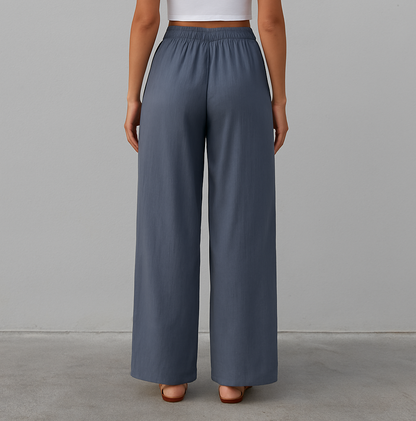 Carmelita | Linnen Broek met Wijde Pijpen