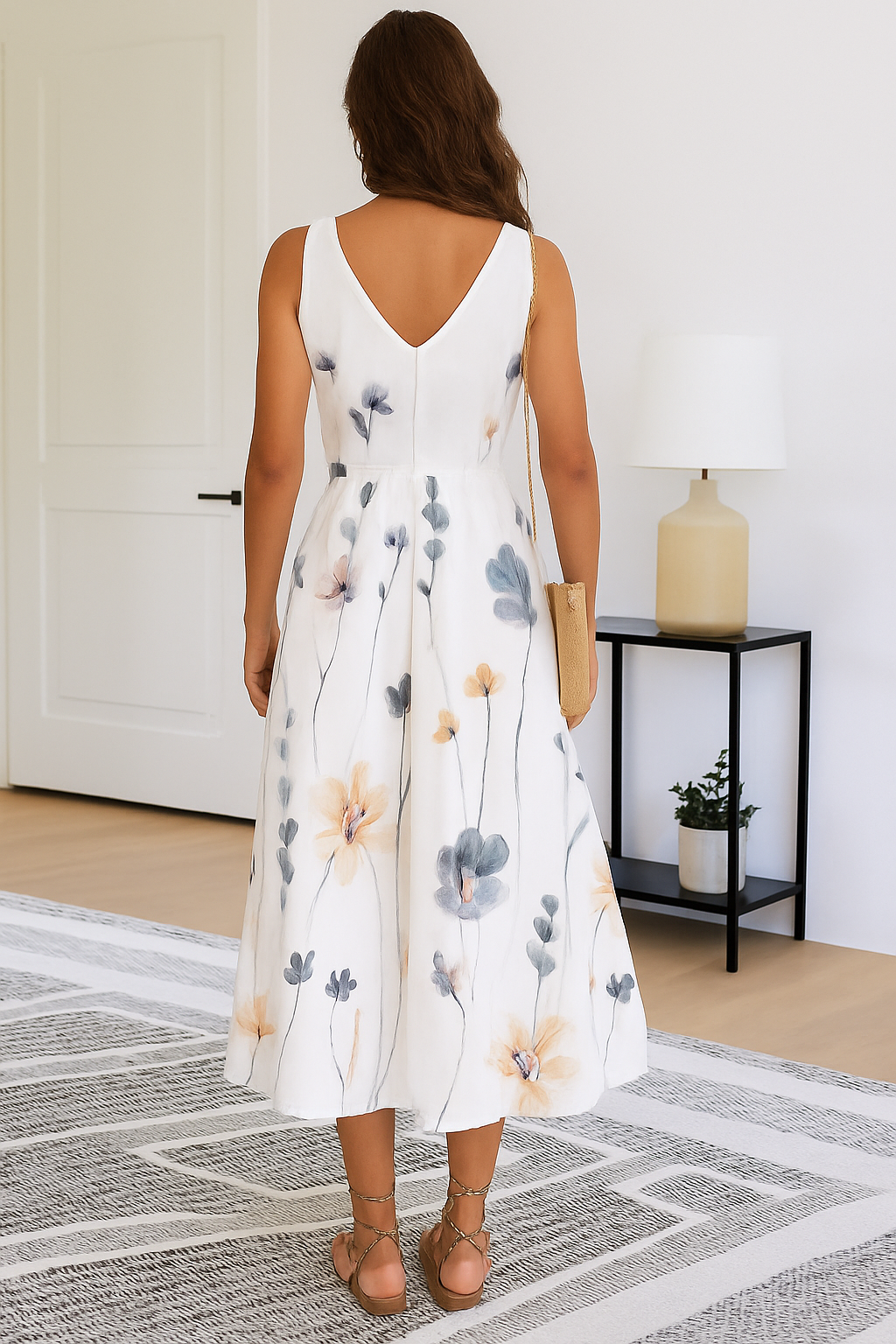 Beaudinne | Bloemenprint Maxi Jurk voor Dames