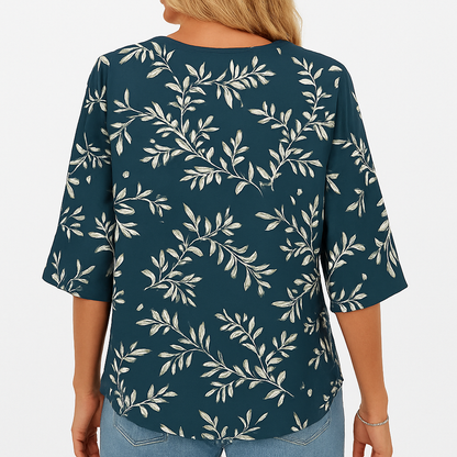 Mikayla | Floral V-Neck Blouse