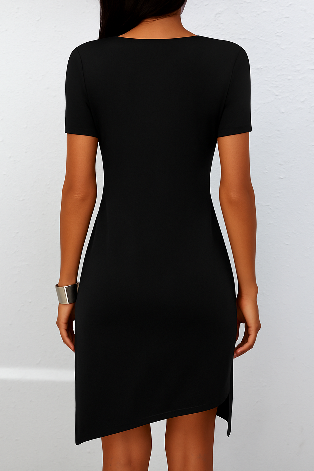 Sandria | Scalloped V-Hals Jurk