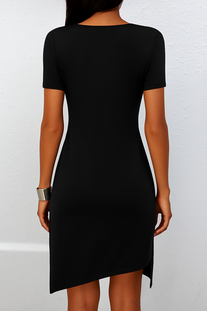 Sandria | Scalloped V-Hals Jurk