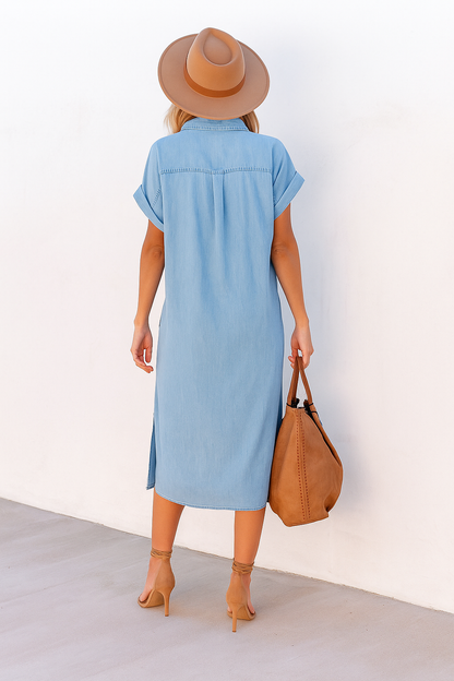 Orlah | Relaxed Denim Dames Blouse Jurk