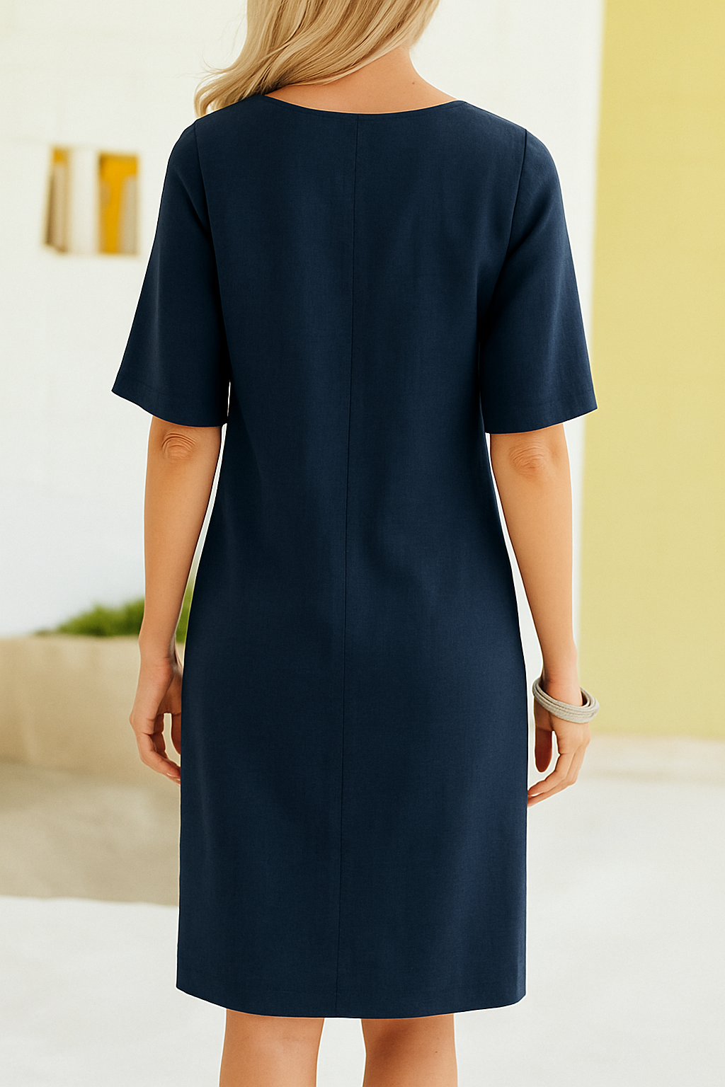 Etta | Linen-Cotton Shift Dress