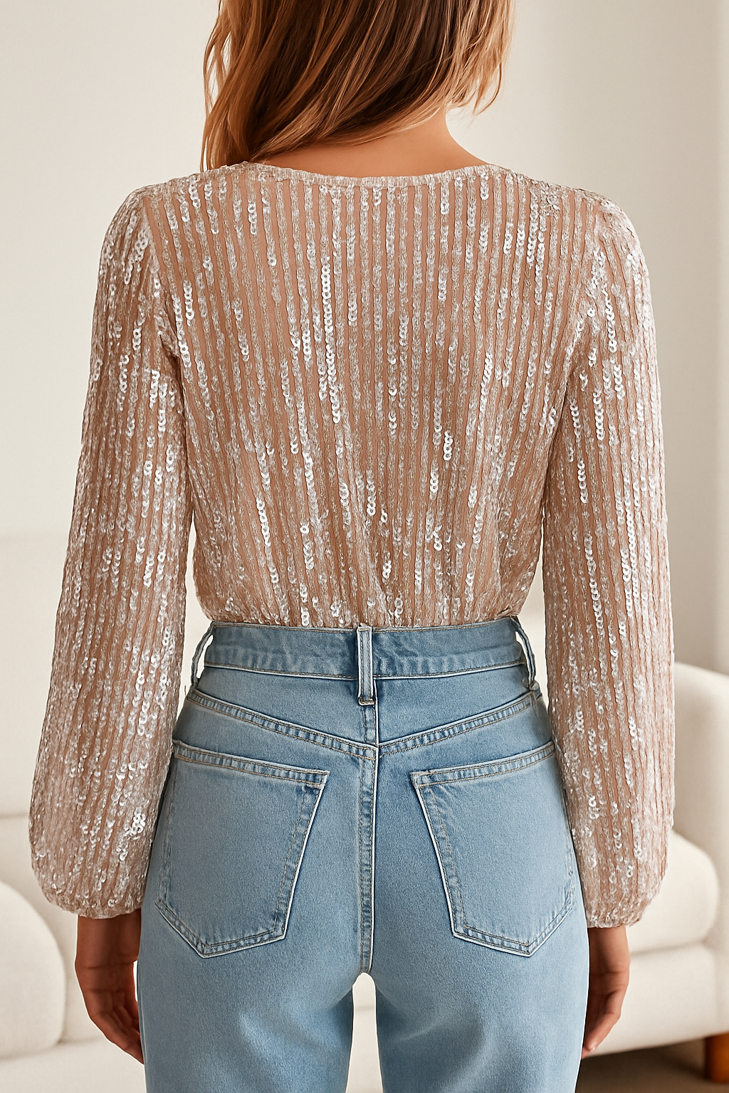 Dylan | Blouse de luxe à paillettes