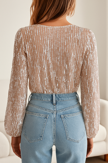 Dylan | Luxe Pailletten Blouse