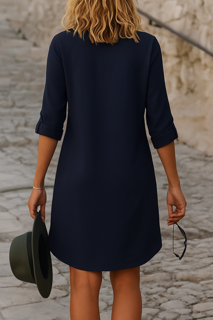 Oriah | Classic Plus size Button-Down Shirt Dress