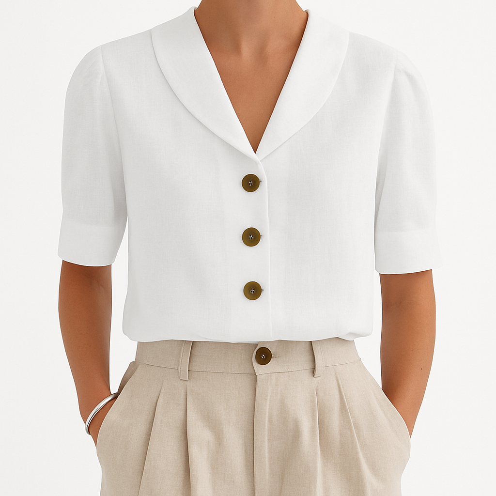 Ileana | Linen Button-Up Top