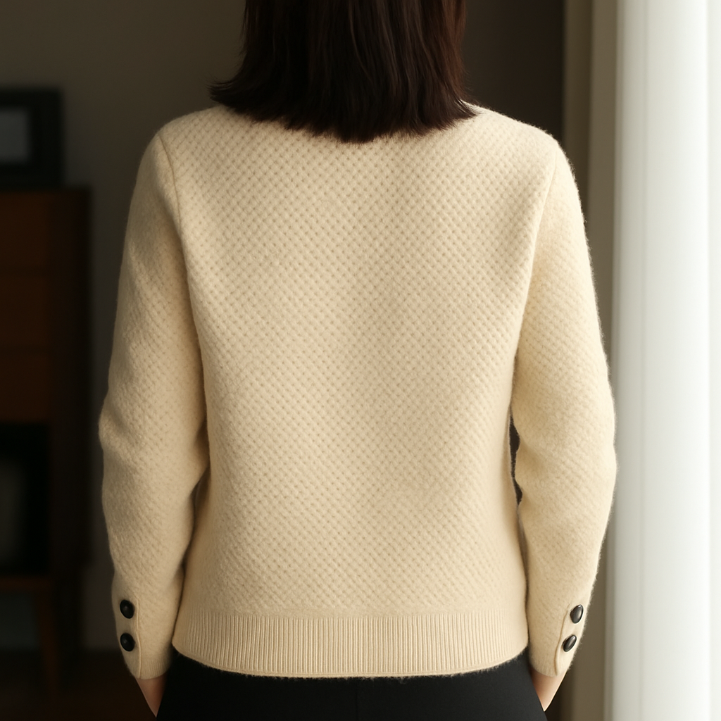 Leila | Luxe Klassieke Wollen Cardigan