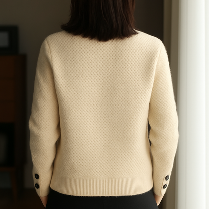 Leila | Luxe Klassieke Wollen Cardigan