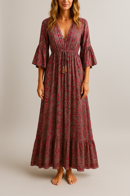 Jasmin | Paisley Maxi Dress