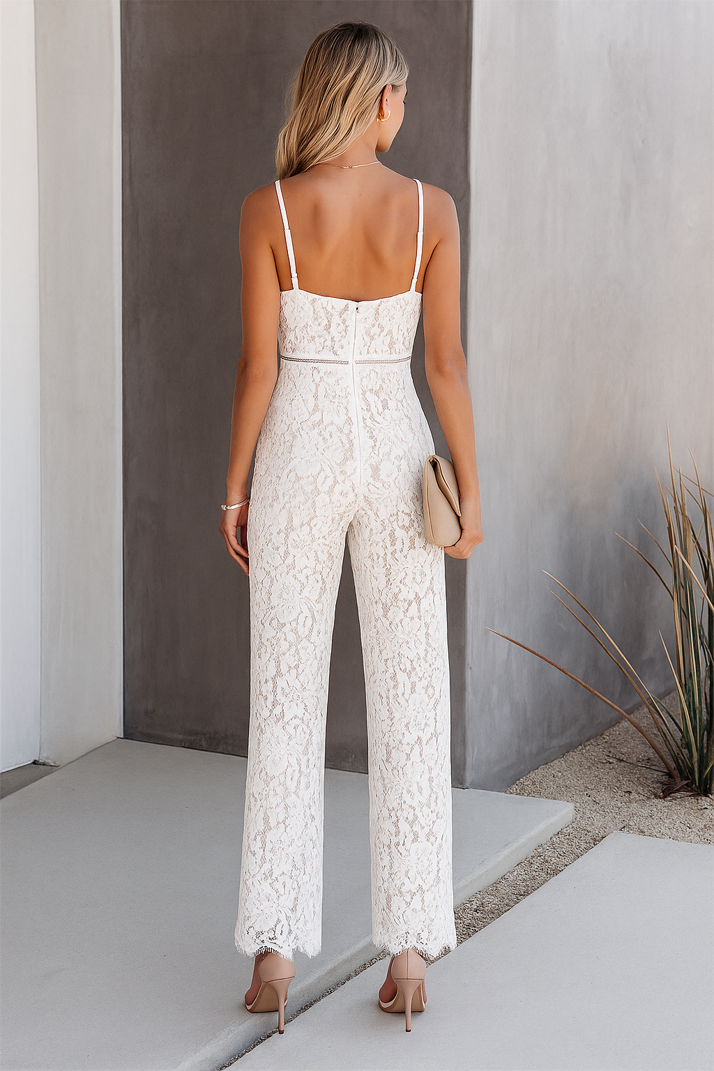Carin | Lace V-Neck Jumpsuit