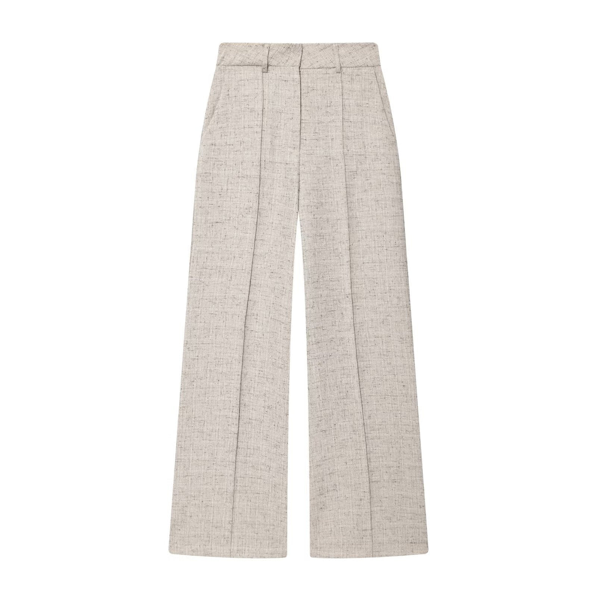 Hoge Taille Dames Pantalon met Wijde Pijp en Persnaad