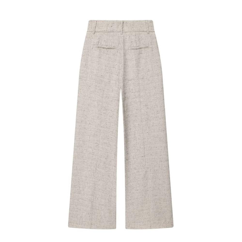 Hoge Taille Dames Pantalon met Wijde Pijp en Persnaad