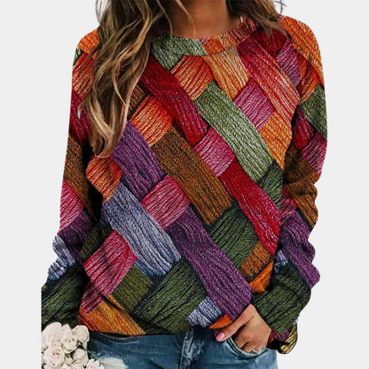 Pauline | Kunstzinnige Patchwork Sweater