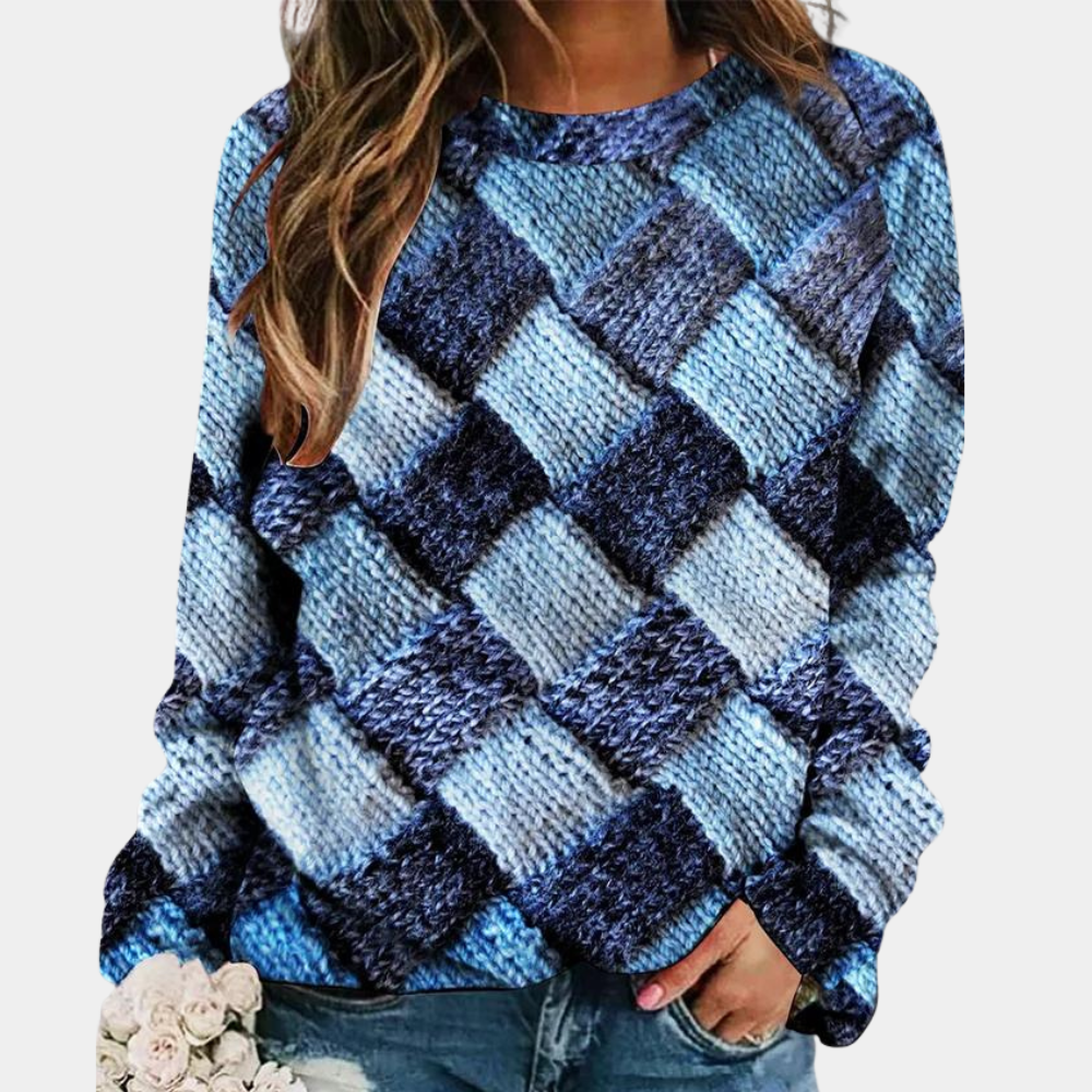 Pauline | Kunstzinnige Patchwork Sweater