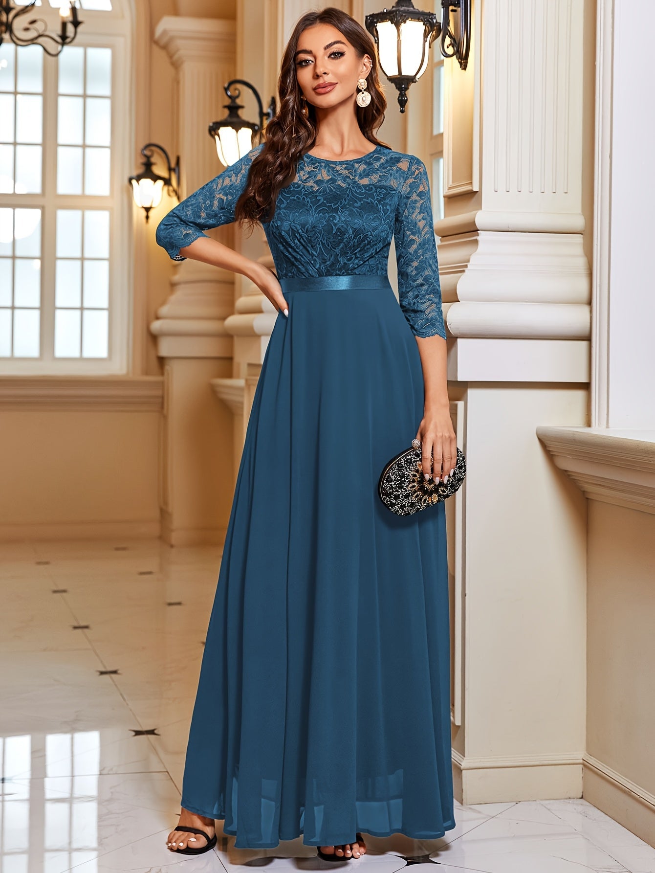 Bonny | Elegante Maxi Jurk met Kant