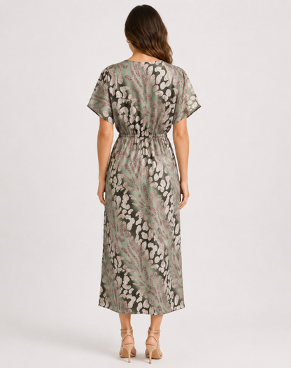 Ravena | Elegant Twist-Front Midi Dress