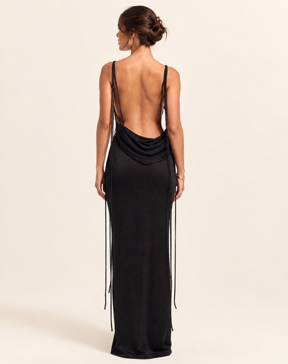Ohanna | Robe midi élégante à col bénitier