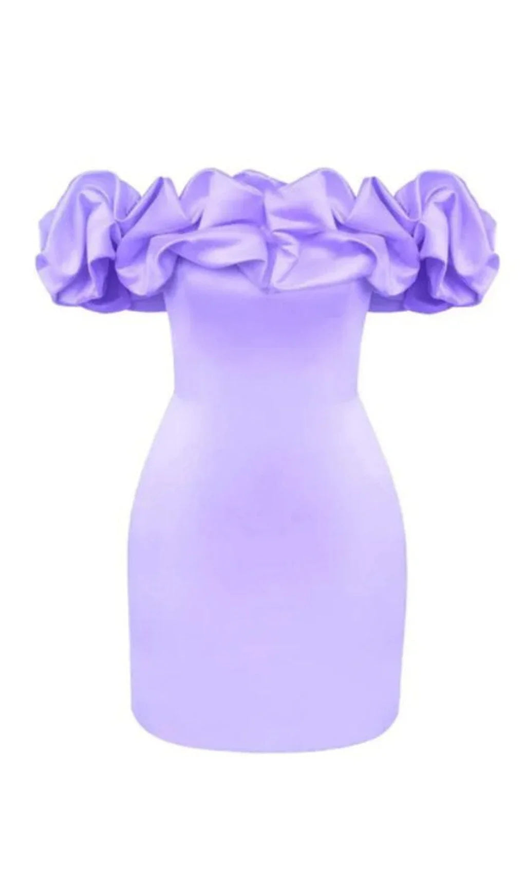 Luxury Off Shoulder Mini Cocktail Dress For Women With Satin Ruffles