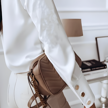 Tahani | Elegant Satin Blouse