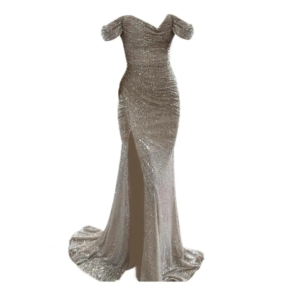 Jaylinn | Galajurken Off-Shoulder Dames Maxi Jurk