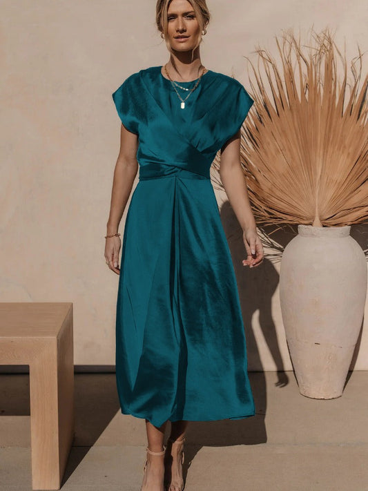 Adelaida | Elegante Satijnen Midi Jurk