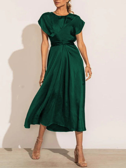 Adelaida | Elegante Satijnen Midi Jurk