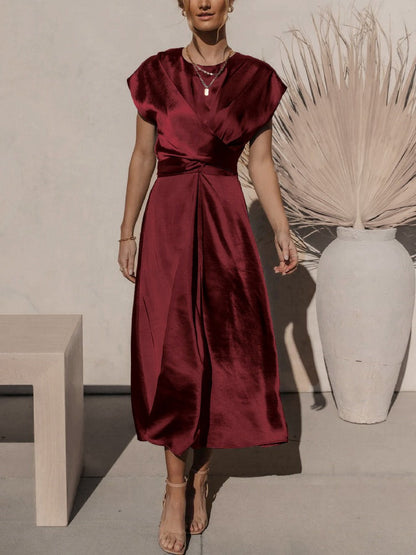Adelaida | Elegante Satijnen Midi Jurk