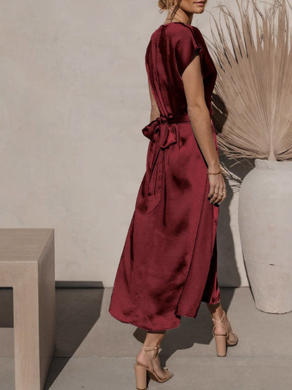Adelaida | Elegante Satijnen Midi Jurk