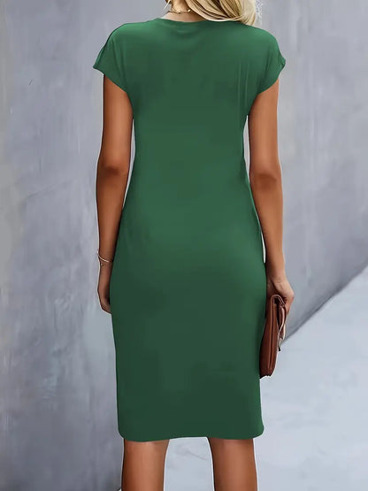 Caelyn | Midi Jurk met Drapering