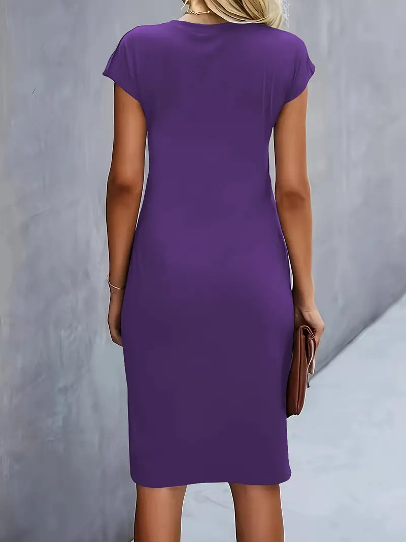 Caelyn | Midi Jurk met Drapering