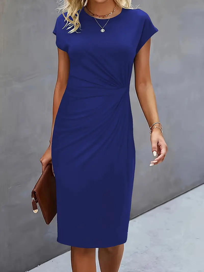 Caelyn | Midi Jurk met Drapering