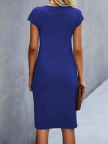 Caelyn | Midi Jurk met Drapering
