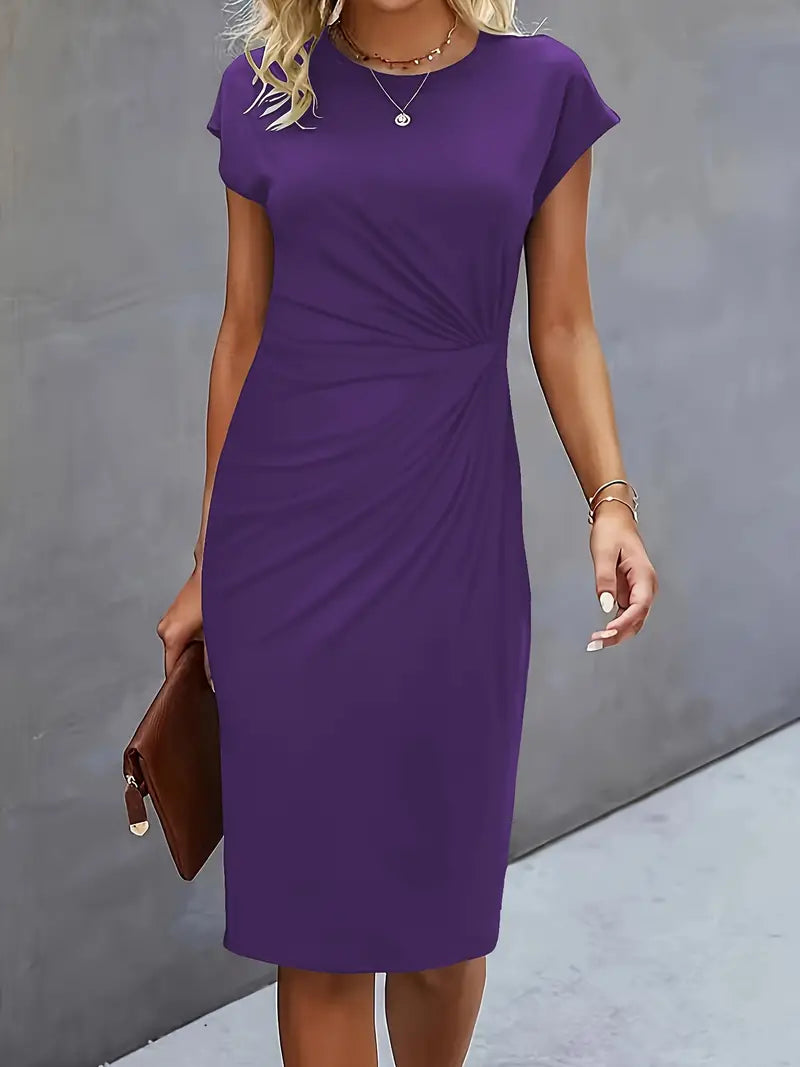 Caelyn | Midi Jurk met Drapering