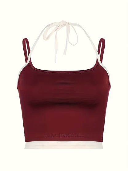Beatrize | Cropped Top met Contrastbandjes
