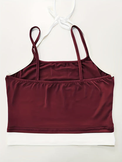 Beatrize | Cropped Top met Contrastbandjes
