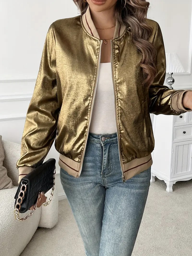 Tissa | Metallic Bomberjack