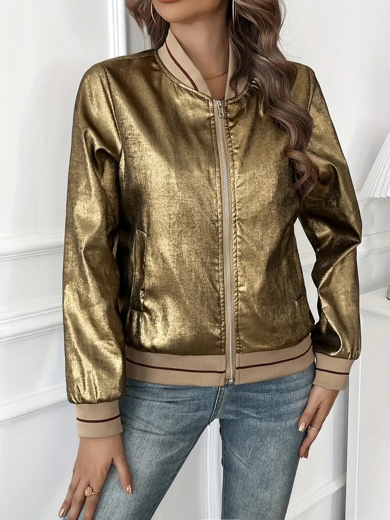 Tissa | Metallic Bomberjack