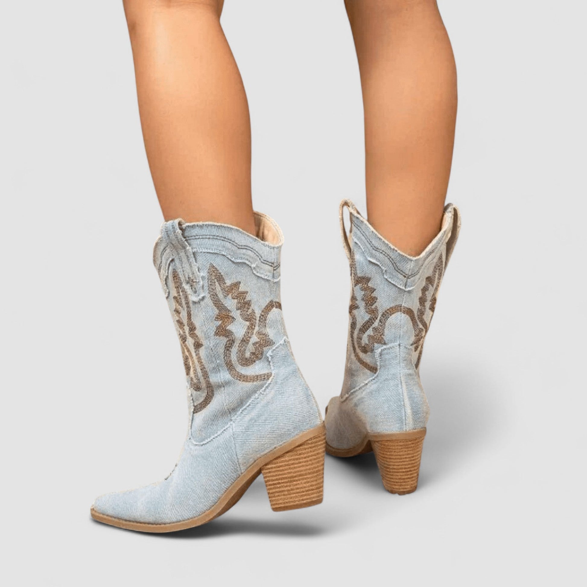 Xalviere | Selena Orthopedische Denim Enkellaarsjes Dames 2