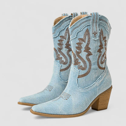 Xalviere | Selena Orthopedische Denim Enkellaarsjes Dames 3