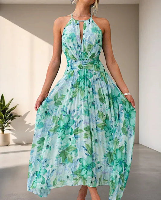 Bruni | Zomerse Maxi Jurk met Bloemenprint