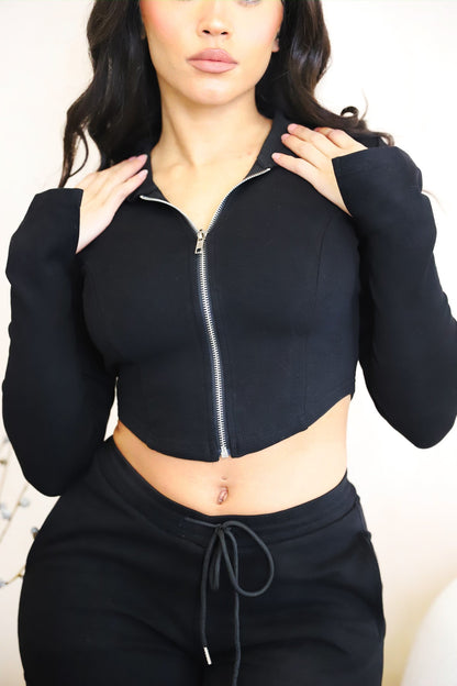 Zachte Vrouwen Loungewear Set met Capuchon en Joggingbroek