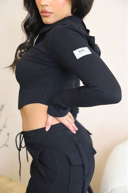 Zachte Vrouwen Loungewear Set met Capuchon en Joggingbroek