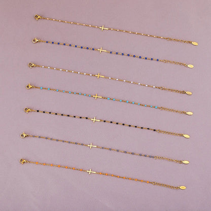 Vajen | Gouden Armband met Kruis