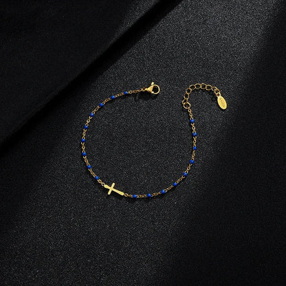 Vajen | Gouden Armband met Kruis