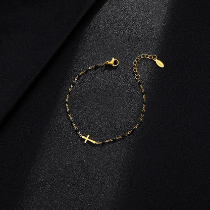 Vajen | Gouden Armband met Kruis