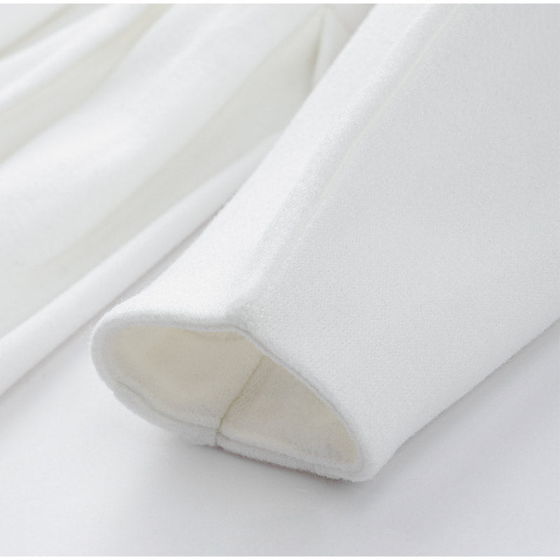 Lange Dames Mantel Jas met Dubbele Rij Knopen en Luxe Wollook