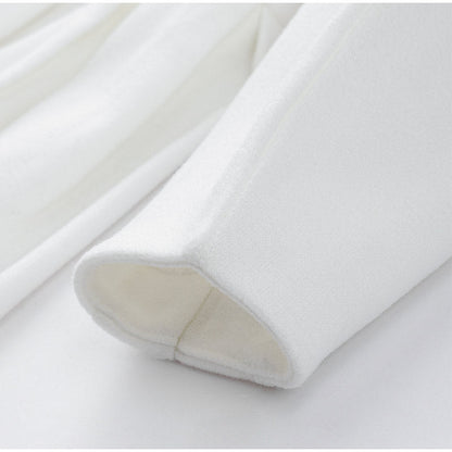 Lange Dames Mantel Jas met Dubbele Rij Knopen en Luxe Wollook